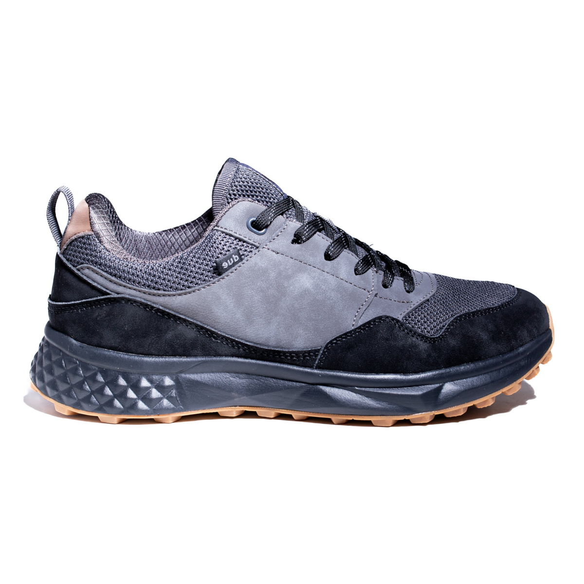 Zapatilla Due Shoes Dolomiti II gris y negra de estilo urbano con suela flexible y diseño transpirable